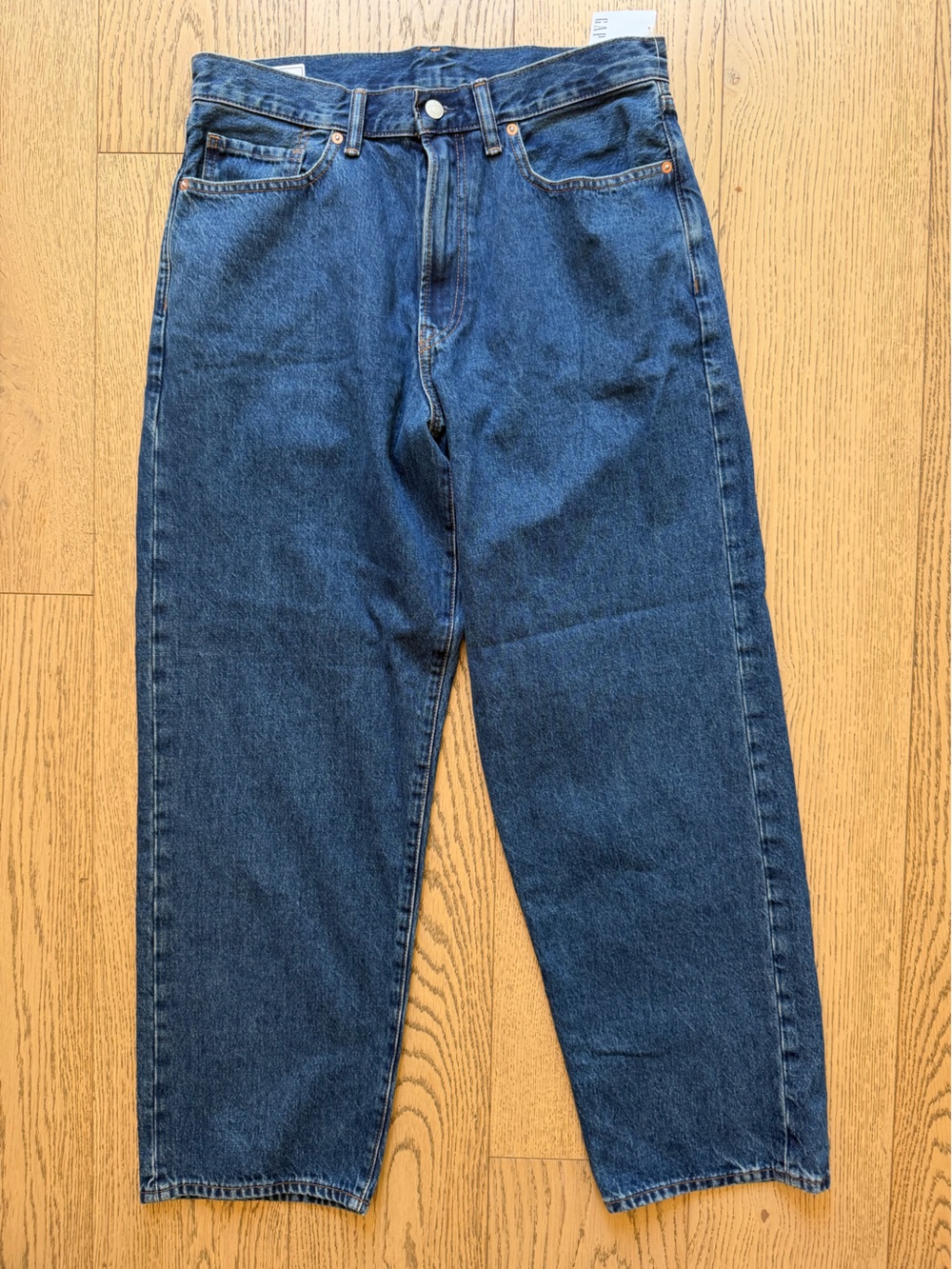 GAP Men's NWT Baggy Jeans Relaxed Loose Fit Dark Blue Denim 31 x 30